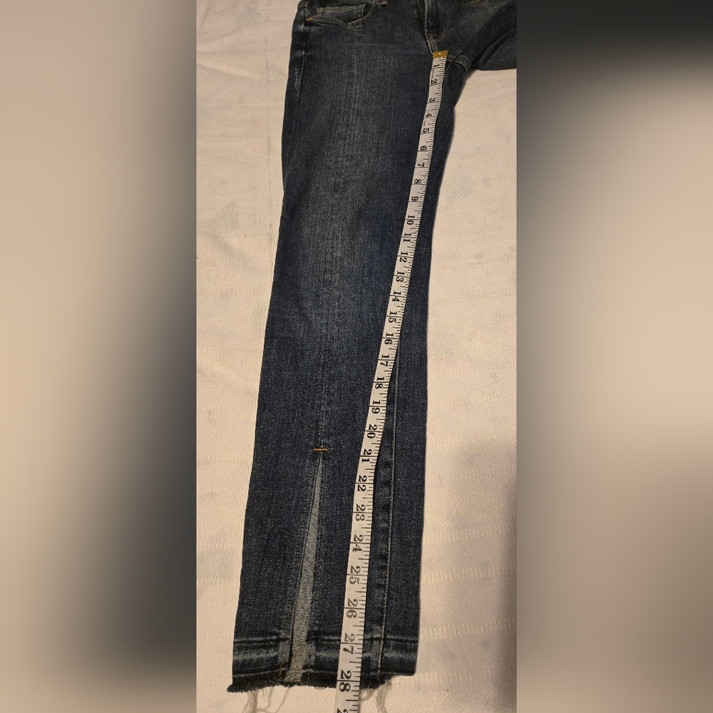 Frame Denim Le Nouveau Straight Jeans Sheffield Color Blue Size 24 - Picture 6 of 14